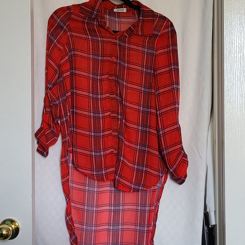 Plead Sheer Long Sleeve Top